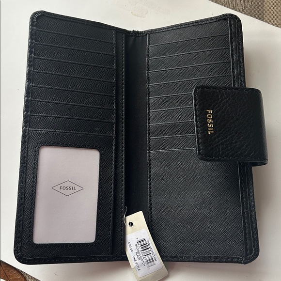 Fossil Black Leather Women's Clutch Wallet - Picture 3 of 7